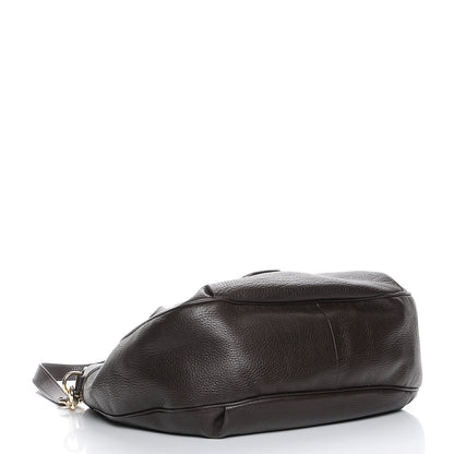 Gucci Calfskin Web Medium Dressage Hobo Coffee Brown 5 of 8