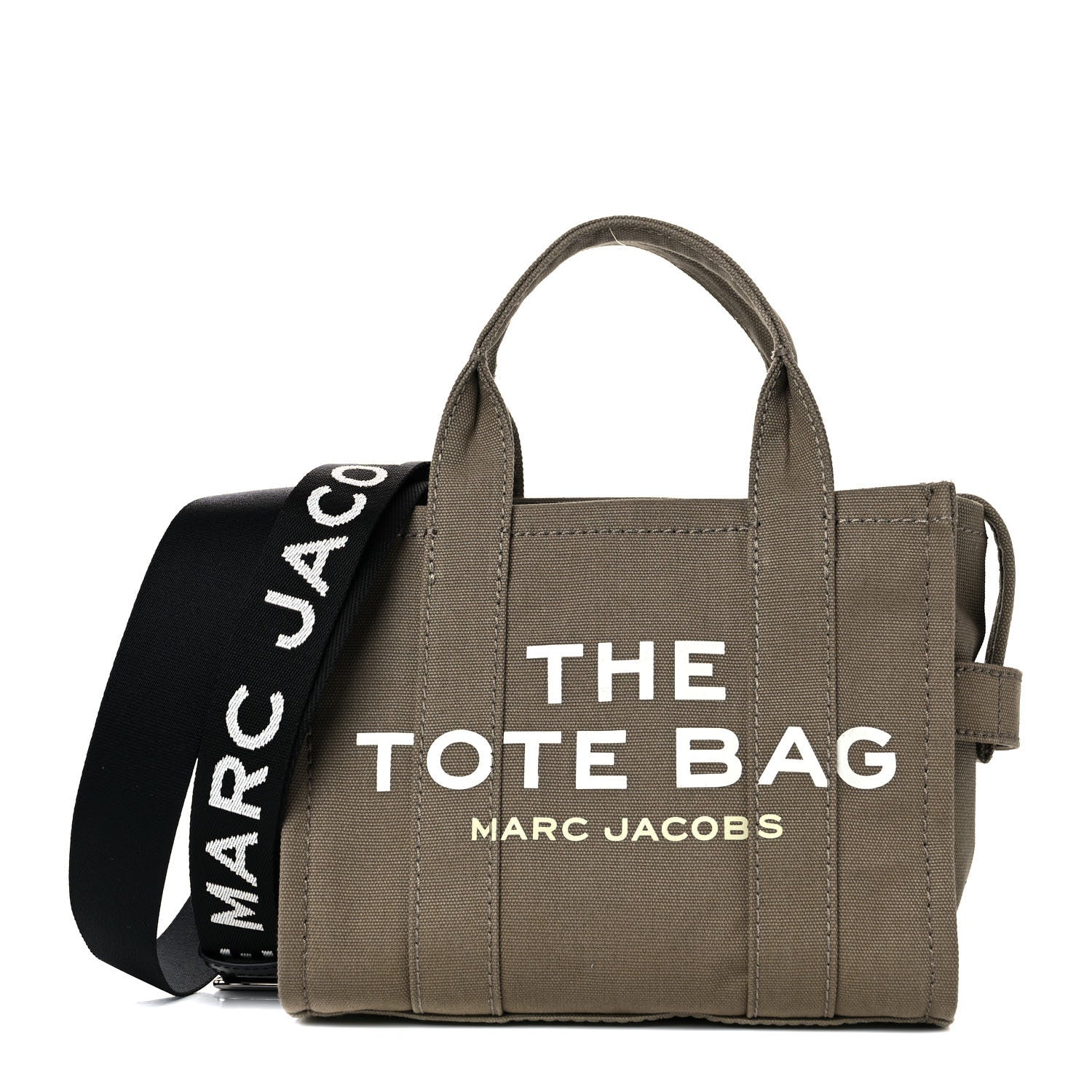 Marc Jacobs Cotton Canvas Mini The Traveler Tote Bag Slate Green 1 of 10