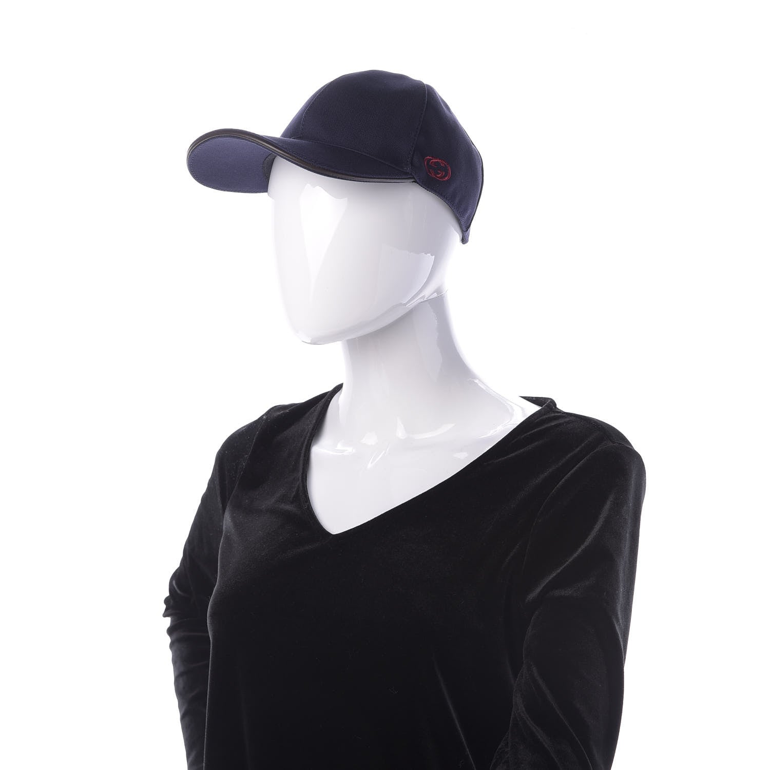 Gucci Cotton Web Baseball Hat S Navy 2 of 7