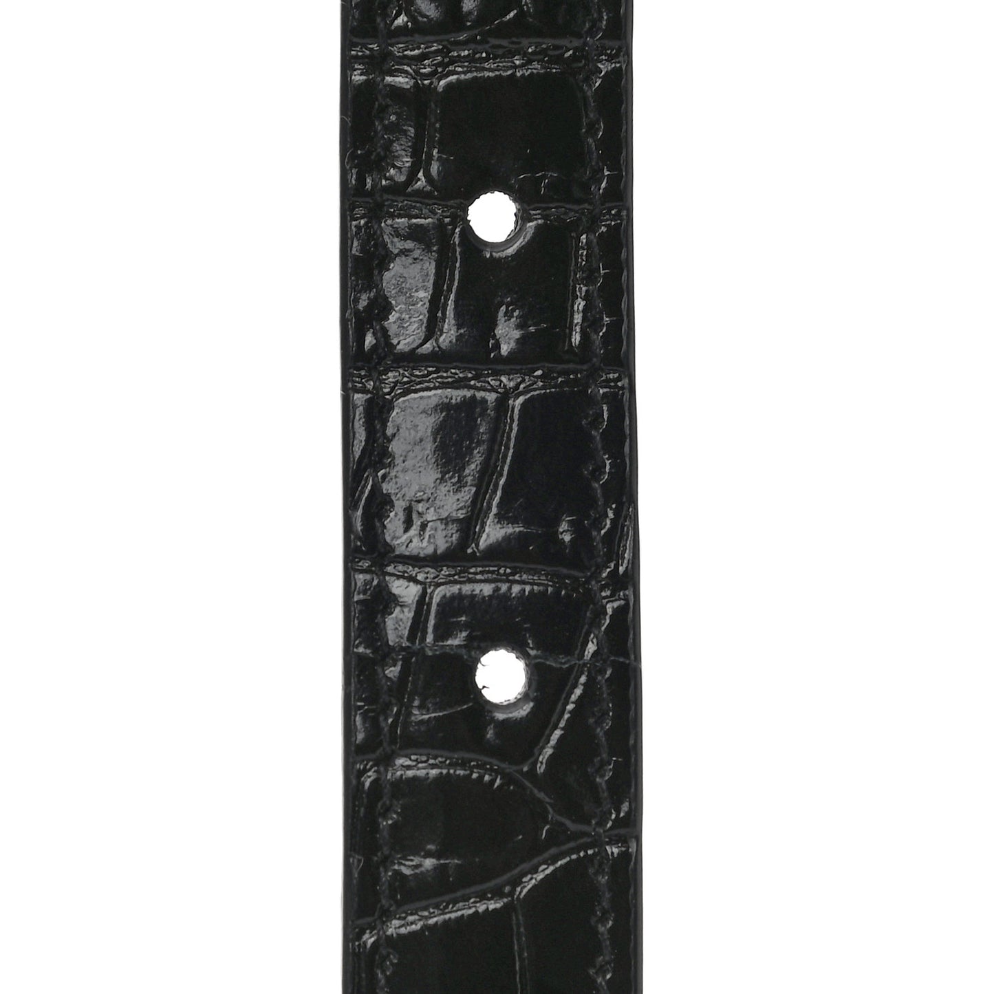 Calfskin Crocodile Embossed Monogram Kate Belt Bag Black