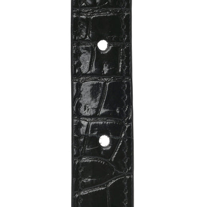 Saint Laurent Calfskin Crocodile Embossed Monogram Kate Belt Bag Black 17 of 20