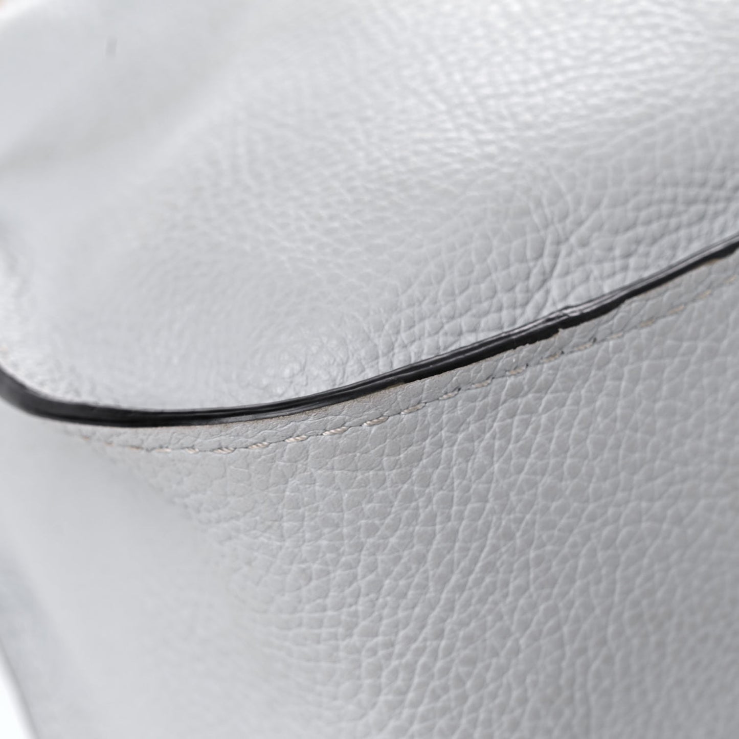 Calfskin Small Marcie Satchel Airy Grey