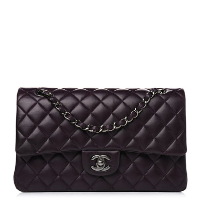 Chanel Lambskin Quilted Medium Double Flap Purple 1 of 10