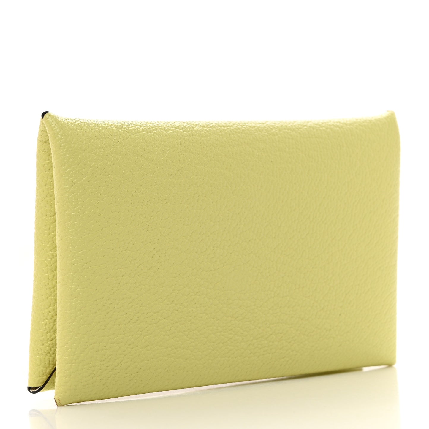 Chevre Mysore Verso Calvi Card Case Jaune Bourgeon Nata