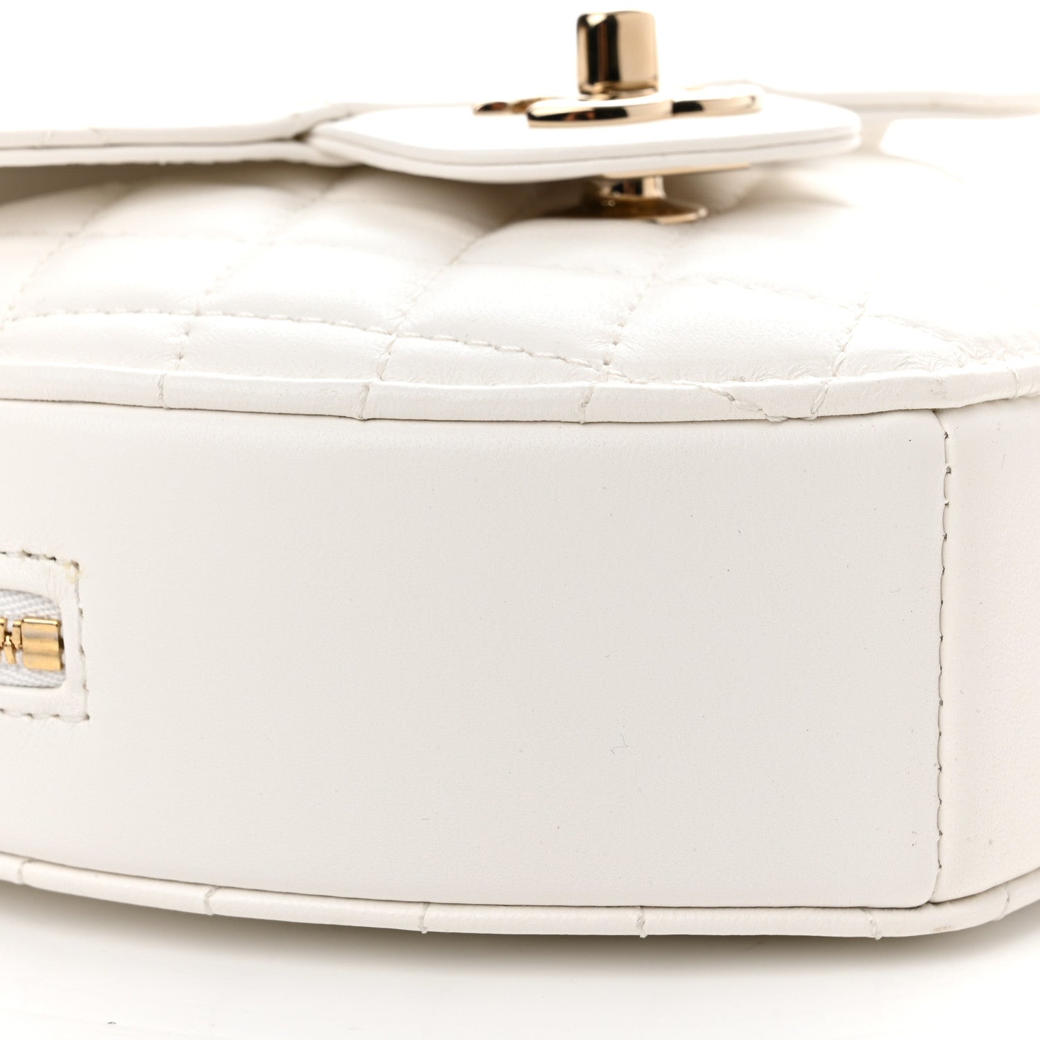 Chanel Lambskin Quilted CC In Love Heart Bag White 8 of 10