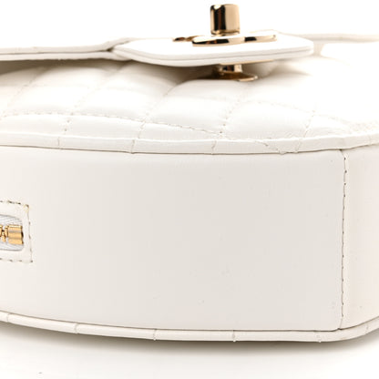 Chanel Lambskin Quilted CC In Love Heart Bag White 8 of 10