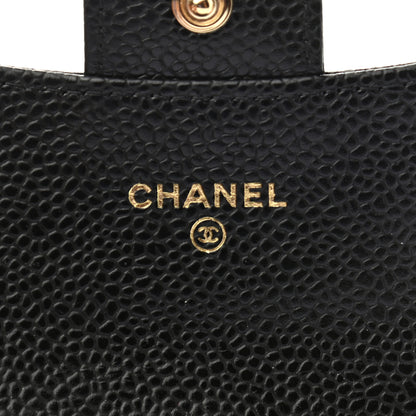 Chanel Caviar Quilted Flap Card Holder Wallet Black 6 of 8
