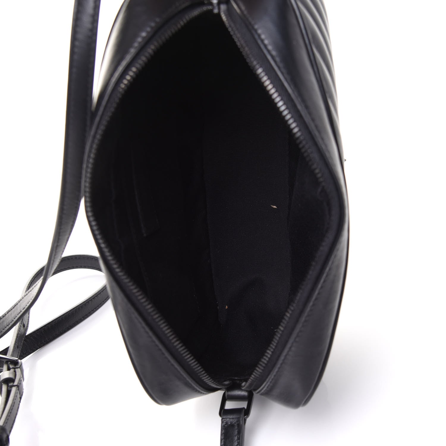 Saint Laurent Calfskin Matelasse Monogram Lou Camera Bag Black 5 of 10