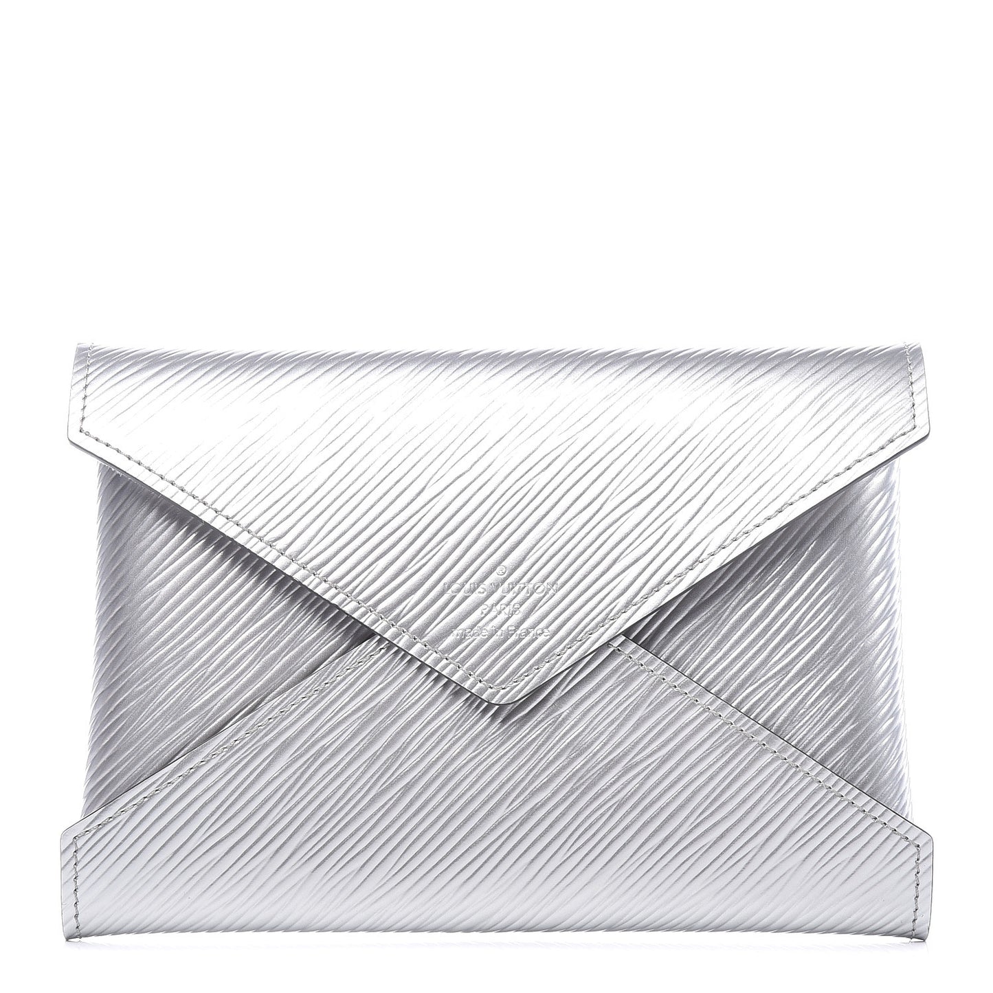 Metallic Epi Medium Kirigami Pochette Insert Silver