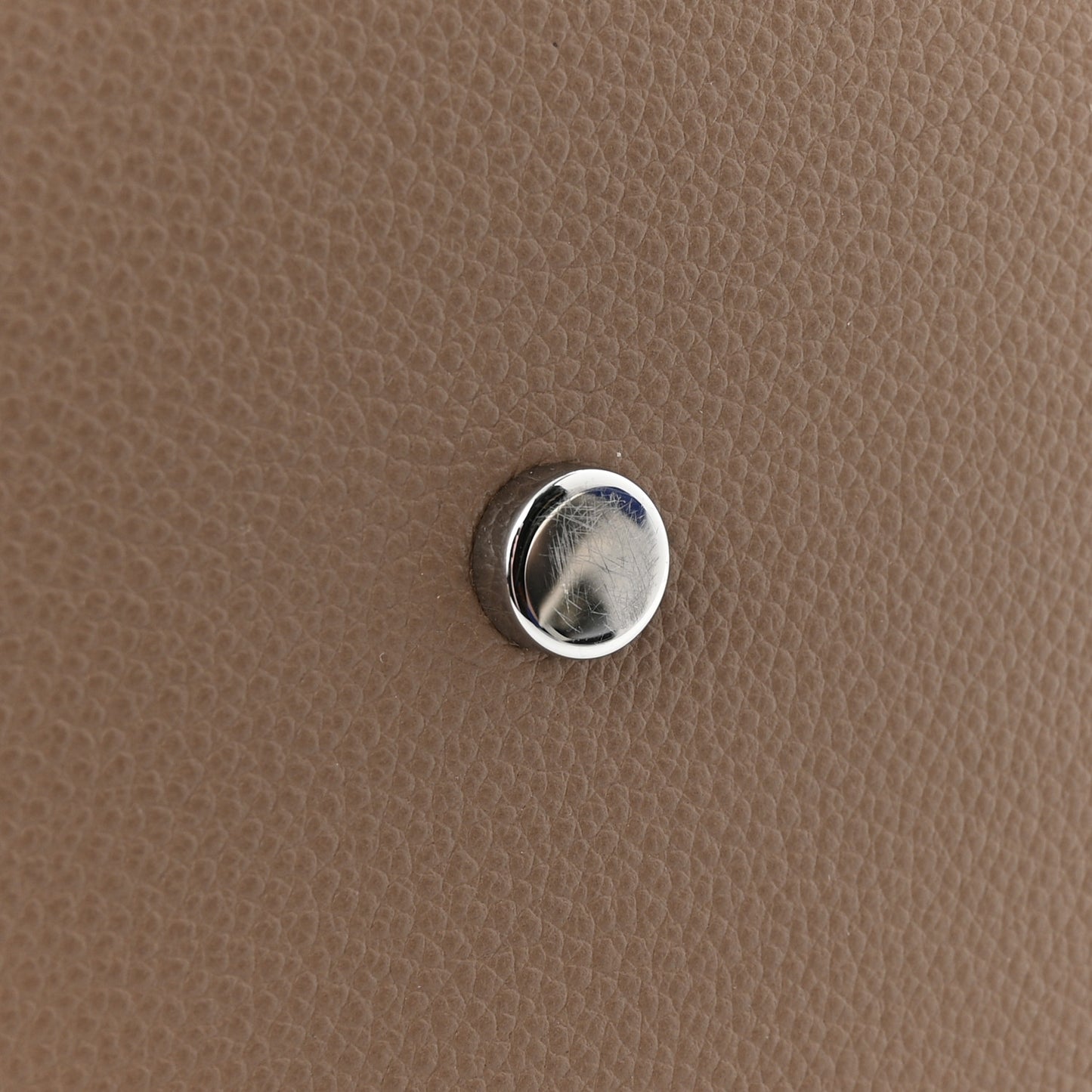 Grained Calfskin Topstitch Small Classic Sac De Jour Taupe