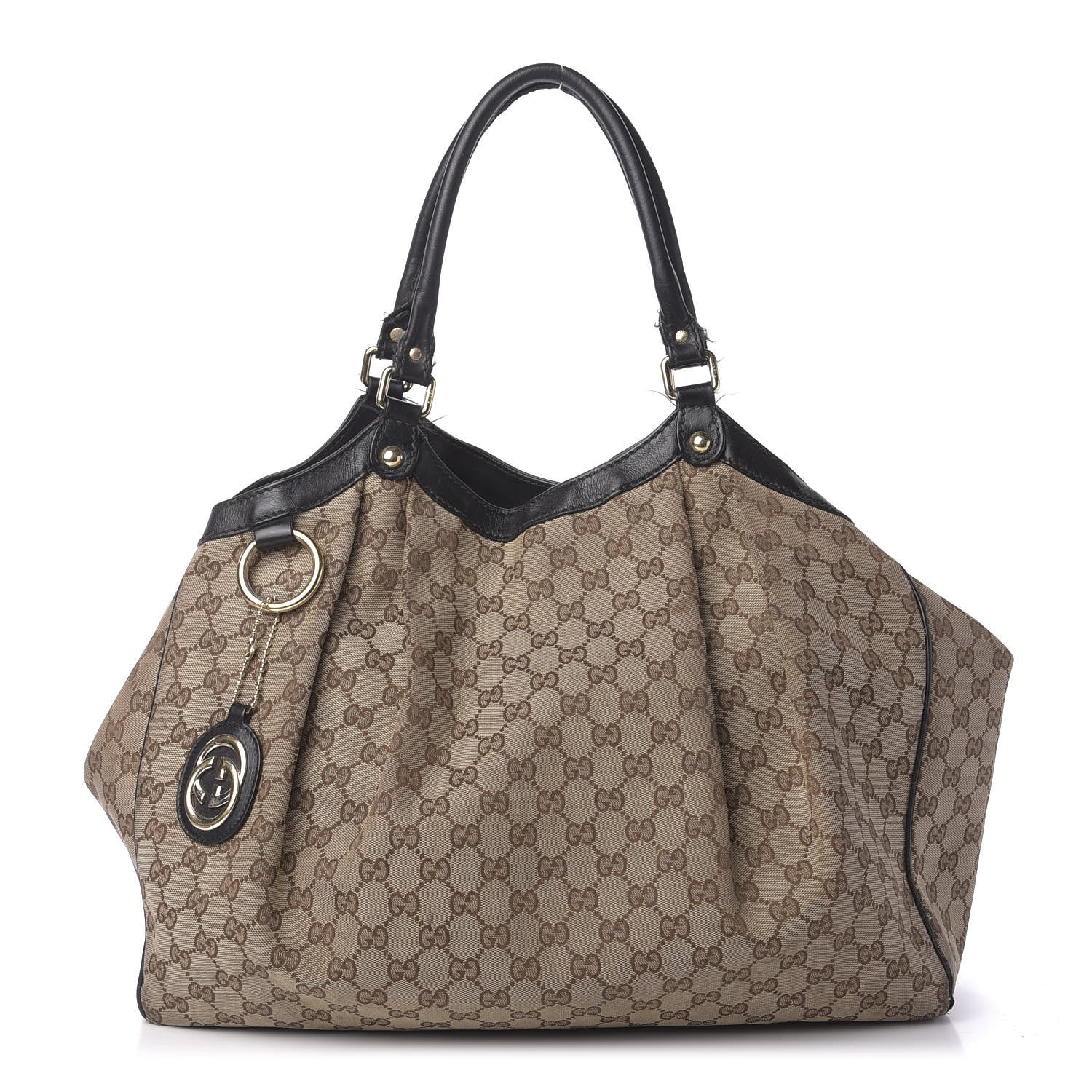 Gucci Monogram Large Sukey Tote Beige Ebony Black 1 of 21