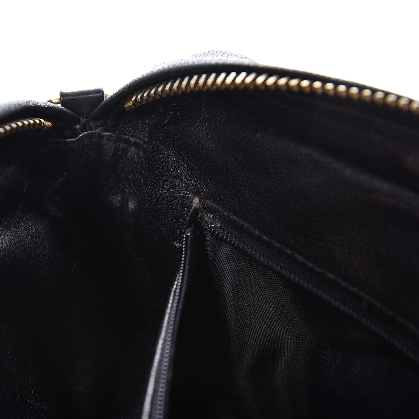 Lambskin Quilted CC Tassel Camera Case Black