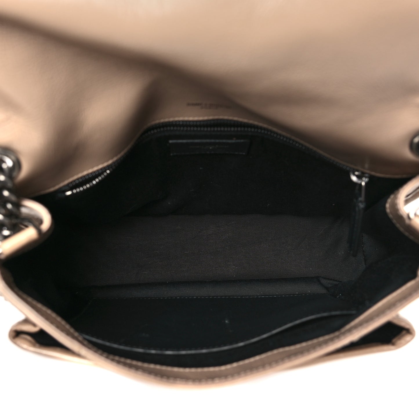 Crinkled Calfskin Matelasse Monogram Medium Niki Chain Satchel Gold Sand