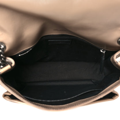 Saint Laurent Crinkled Calfskin Matelasse Monogram Medium Niki Chain Satchel Gold Sand 5 of 10