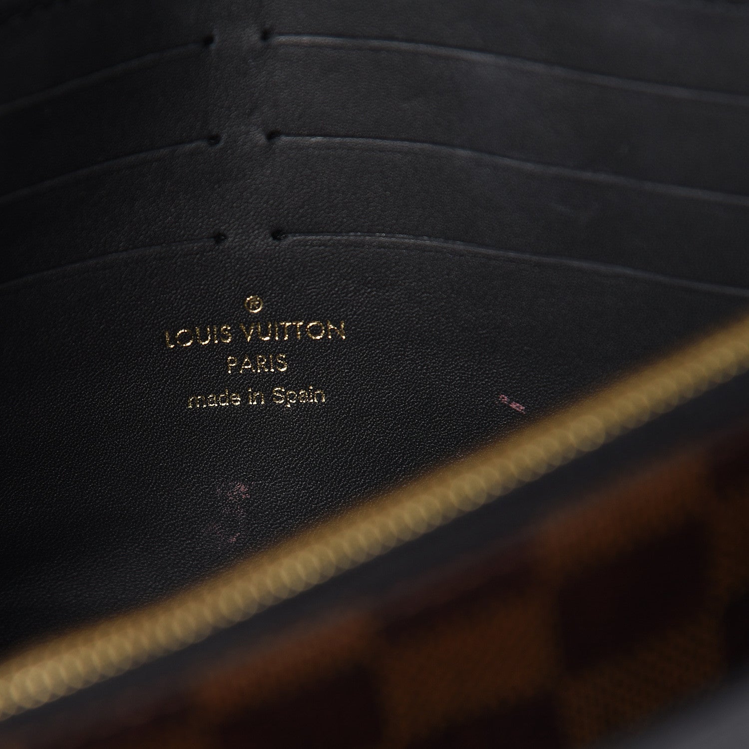 Louis Vuitton Damier Ebene Vavin Chain Wallet Black 9 of 10