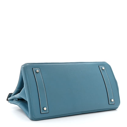 Hermes Taurillon Clemence JPG Birkin 42 Blue Jean 4 of 10