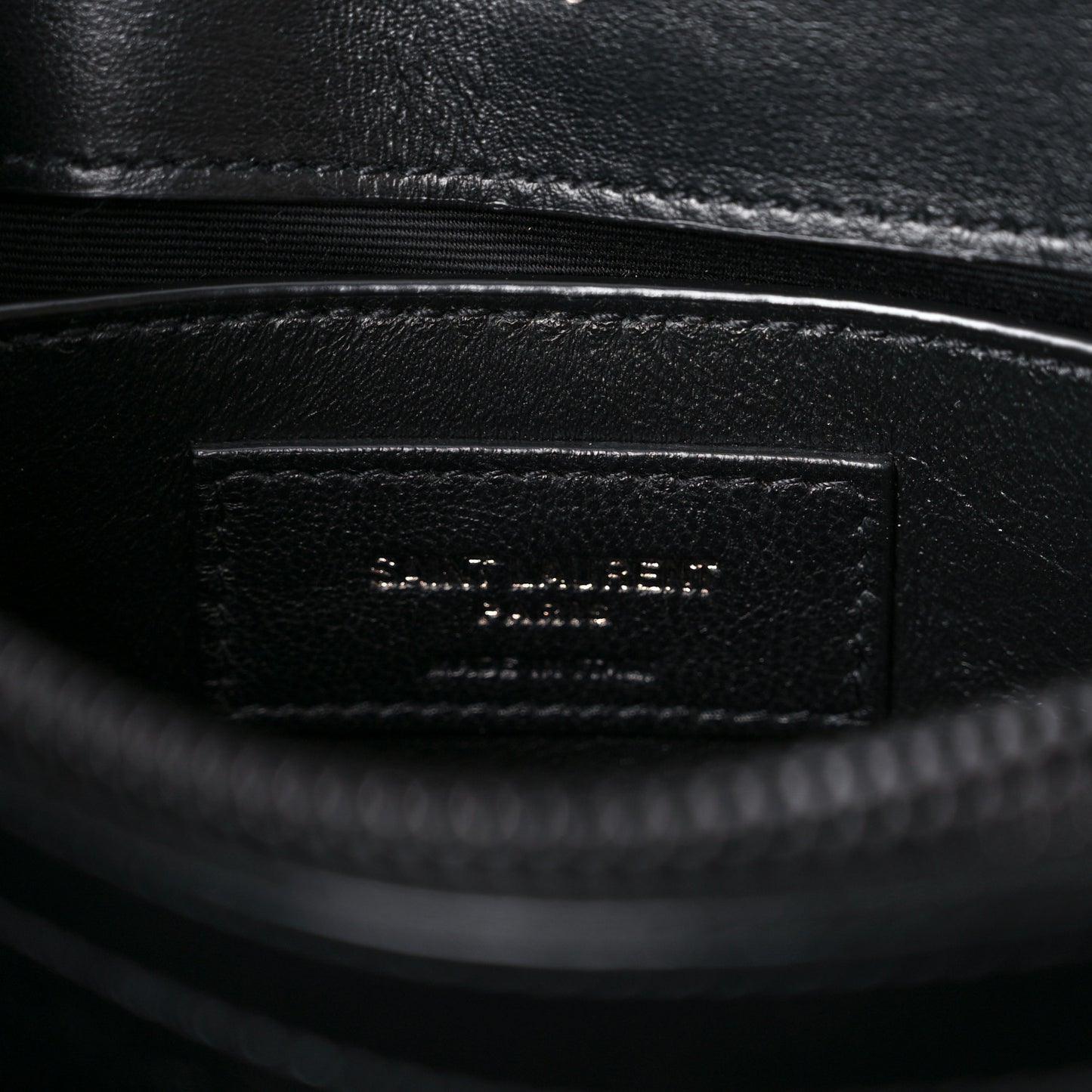 Calfskin Y Quilted Monogram Small Loulou Chain Satchel Black