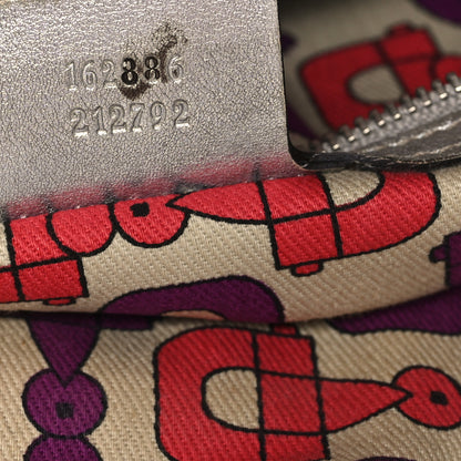 Gucci Metallic Guccissima Medium Britt Tote Silver 7 of 10