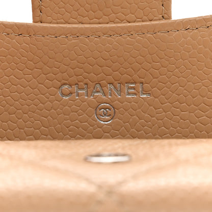 Chanel Caviar Quilted Flap Card Holder Wallet Beige 6 of 9