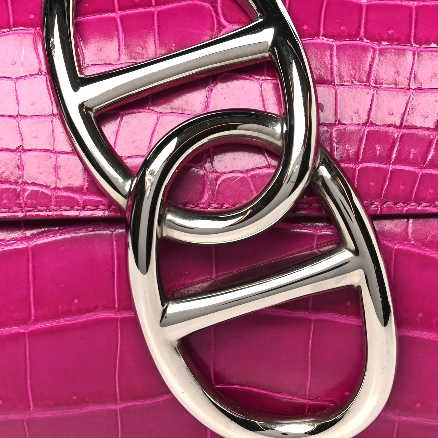 Shiny Niloticus Crocodile Egee Clutch Rose Scheherazade