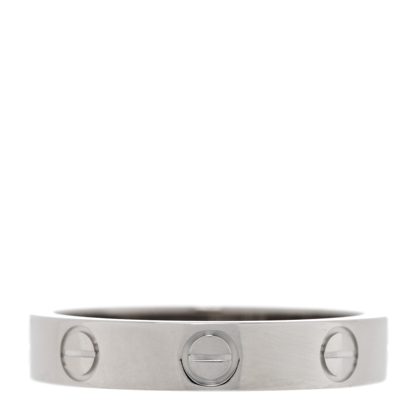 18K White Gold 3.5mm LOVE Wedding Band Ring 52 6