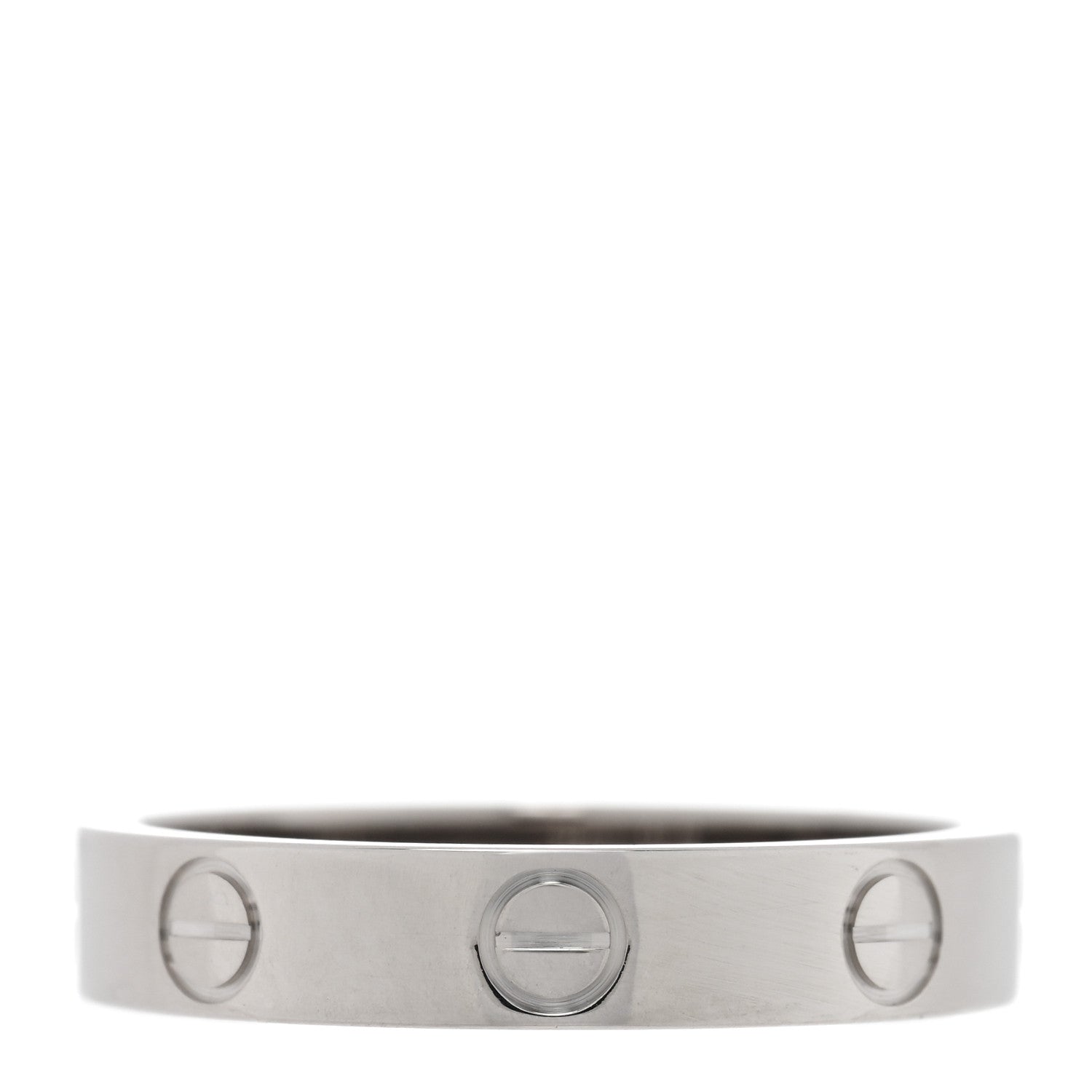 Cartier 18K White Gold 3.5mm LOVE Wedding Band Ring 52 6 3 of 4
