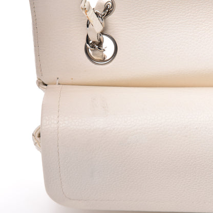 Chanel Caviar Quilted Medium Double Flap White 18 of 29