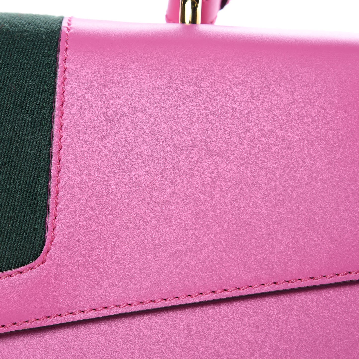 Vitello Fontanella Web Medium Sylvie Top Handle Bag Pink Tropical Flower