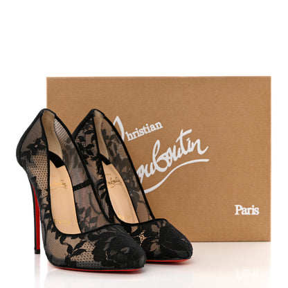 Christian Louboutin Lace Dorissima 100 Pumps 37.5 Black 11 of 11