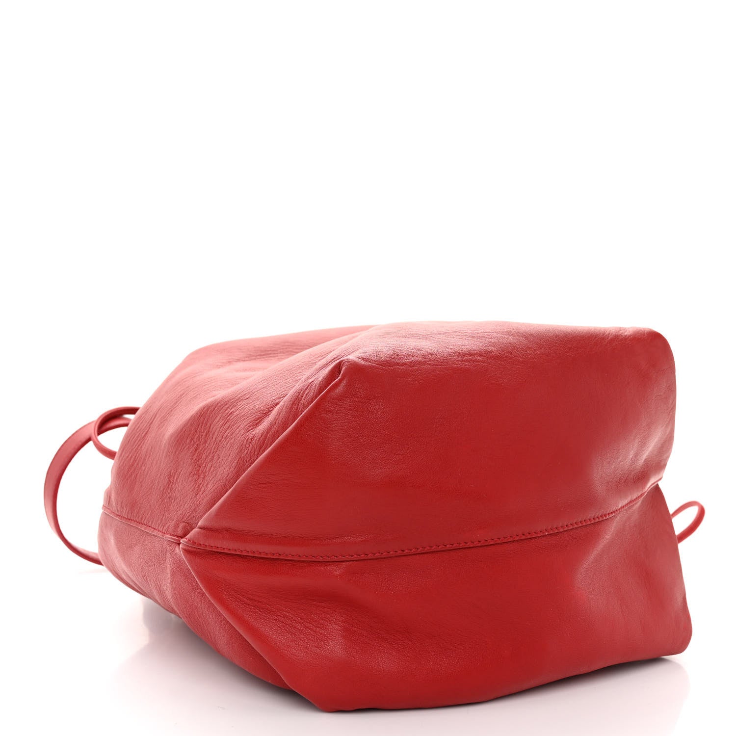 Saint Laurent Lambskin Teddy Drawstring Bag Eros Red 5 of 9