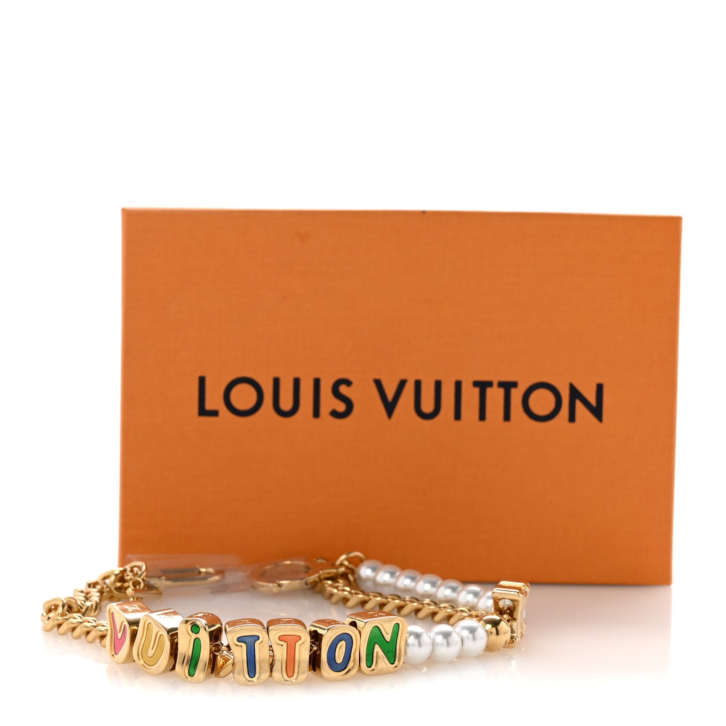 Metal Monogram Vuitton Belt Chain Gold Multicolor