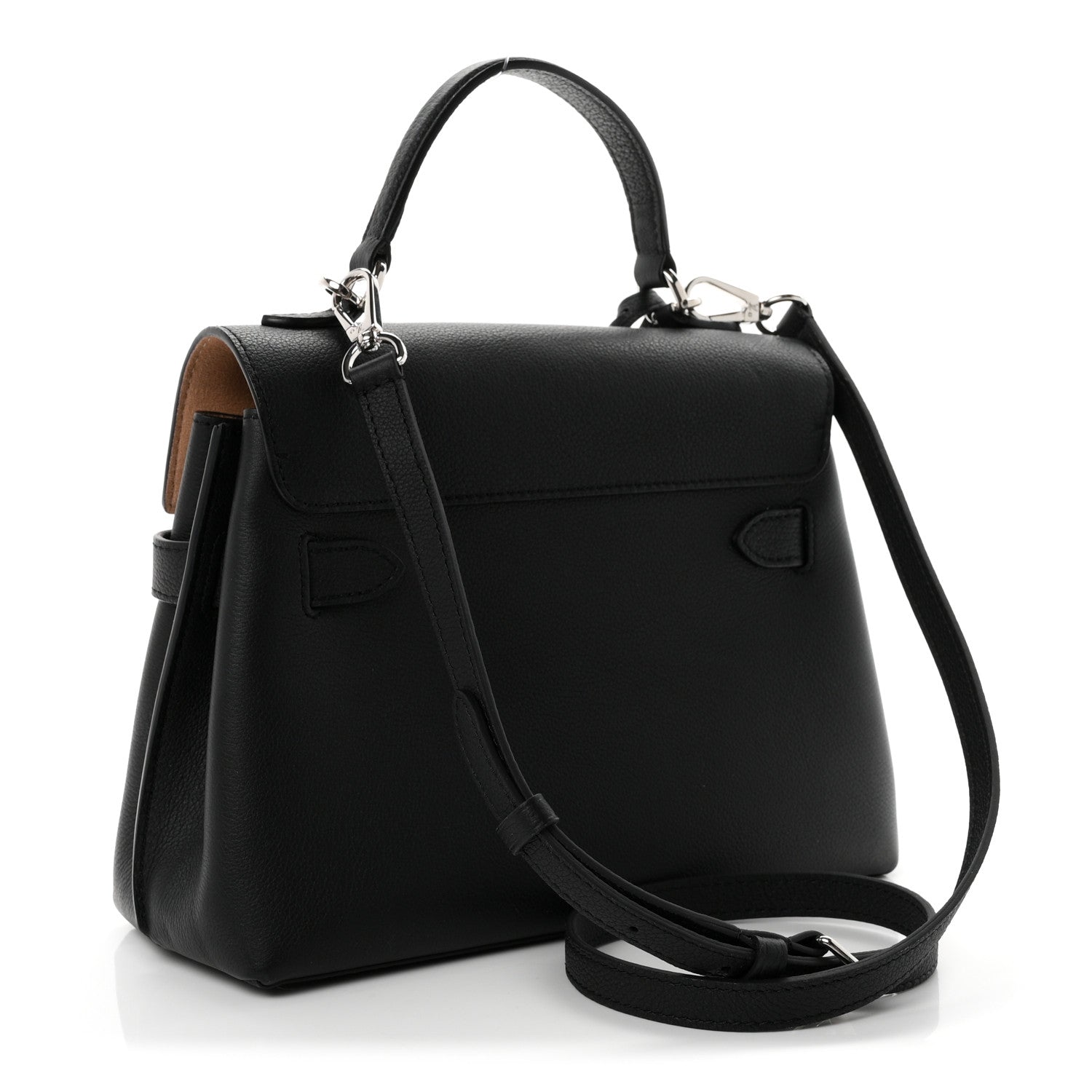Louis Vuitton Calfskin Lockme Ever BB Black 2 of 8