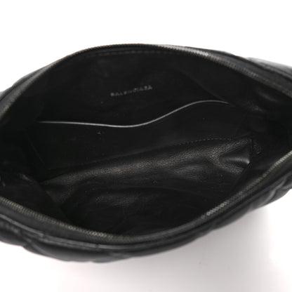Balenciaga Nappa Calfskin Quilted Touch B Camera Shoulder Bag Black 5 of 11