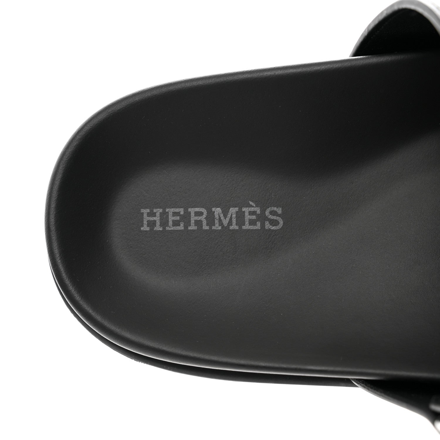 Hermes Calfskin Womens Chypre Sandals 37 Black 7 of 9