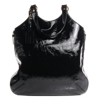 Saint Laurent Patent Tribute Tote Black 1 of 7