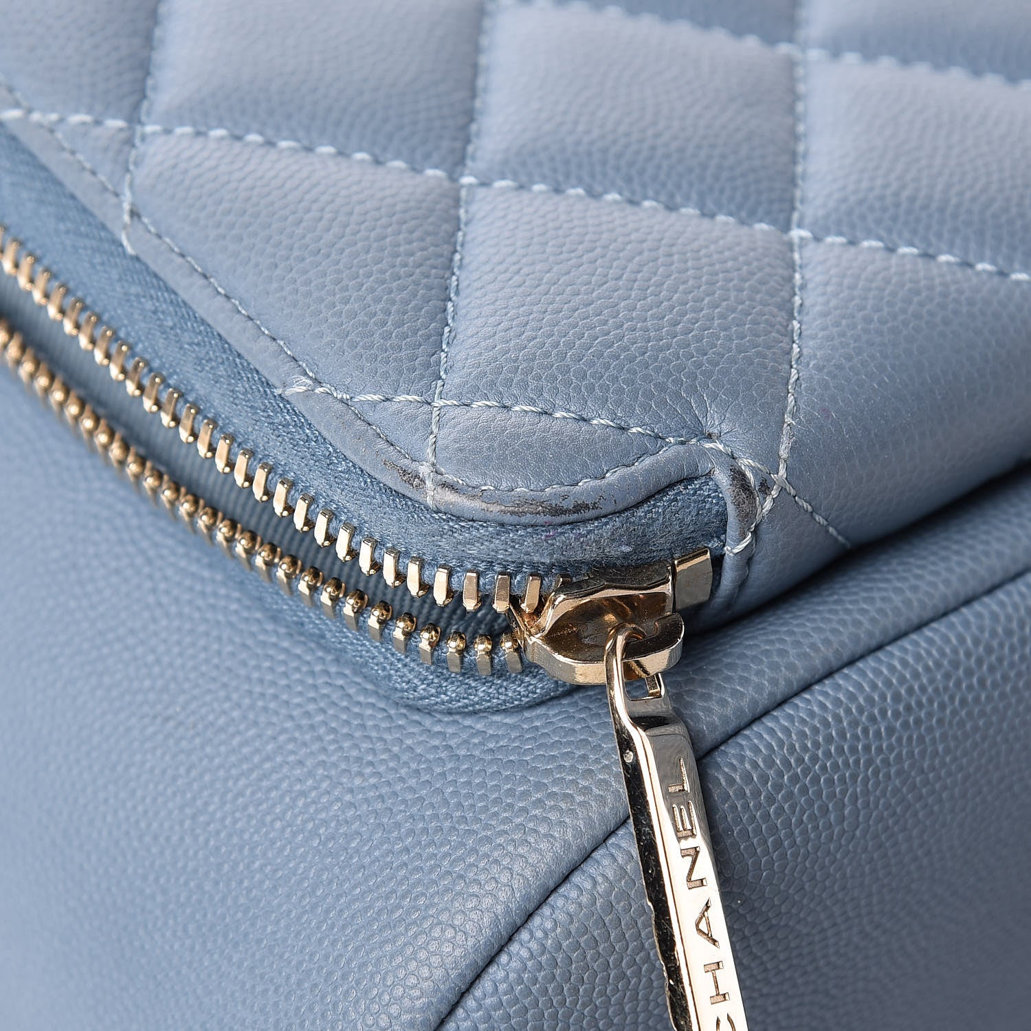 Chanel Caviar Quilted Business Affinity Backpack Light Blue 12 of 14