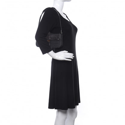 Christian Dior Metallic Monogram Street Chic Shoulder Bag Black 2 of 11