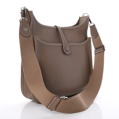 Hermes Taurillon Clemence Evelyne III PM Etoupe 3 of 8