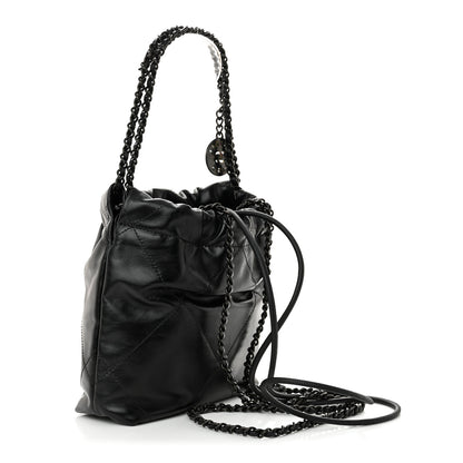Chanel Shiny Calfskin Quilted Mini Chanel 22 So Black 3 of 11