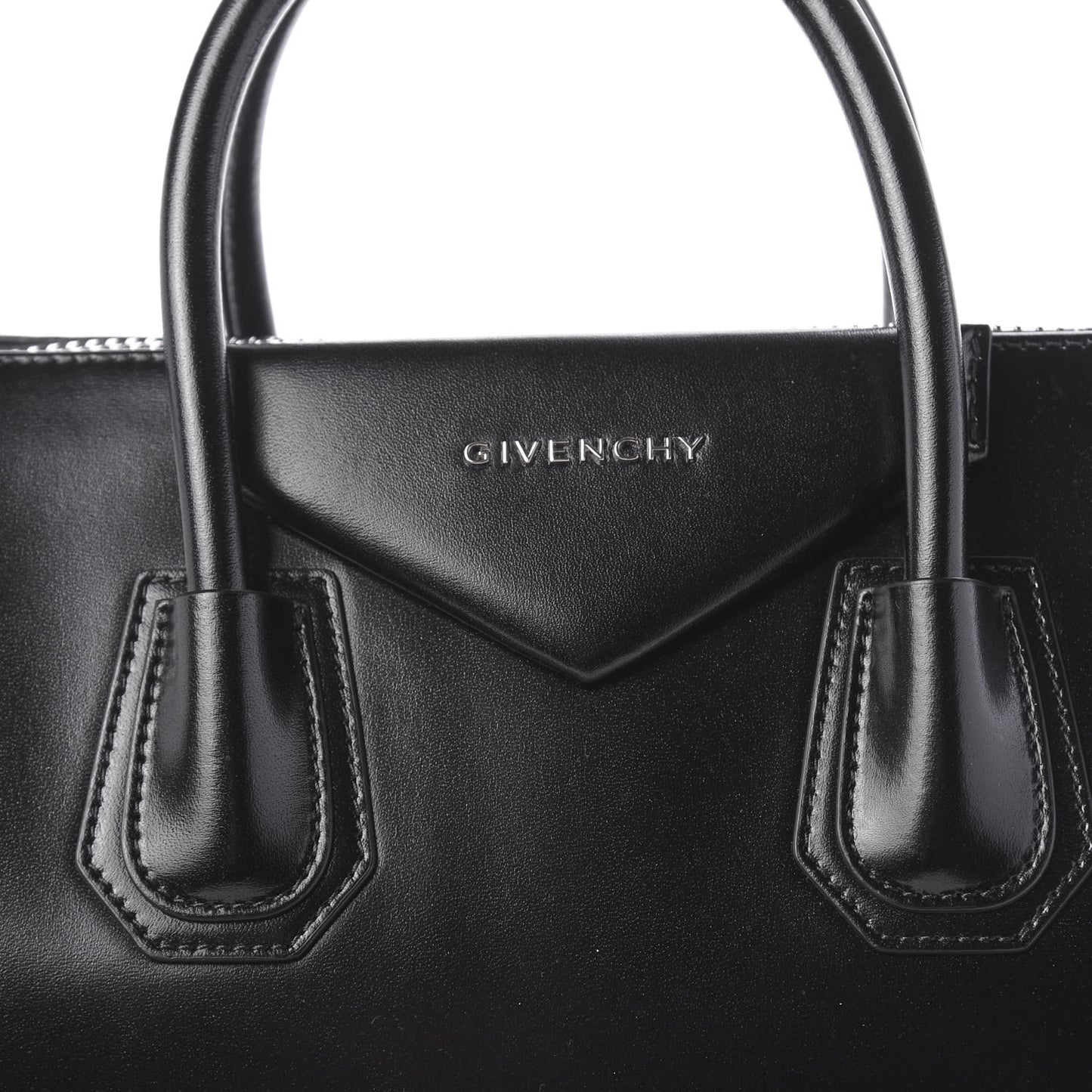 Shiny Lord Calfskin Medium Antigona Black