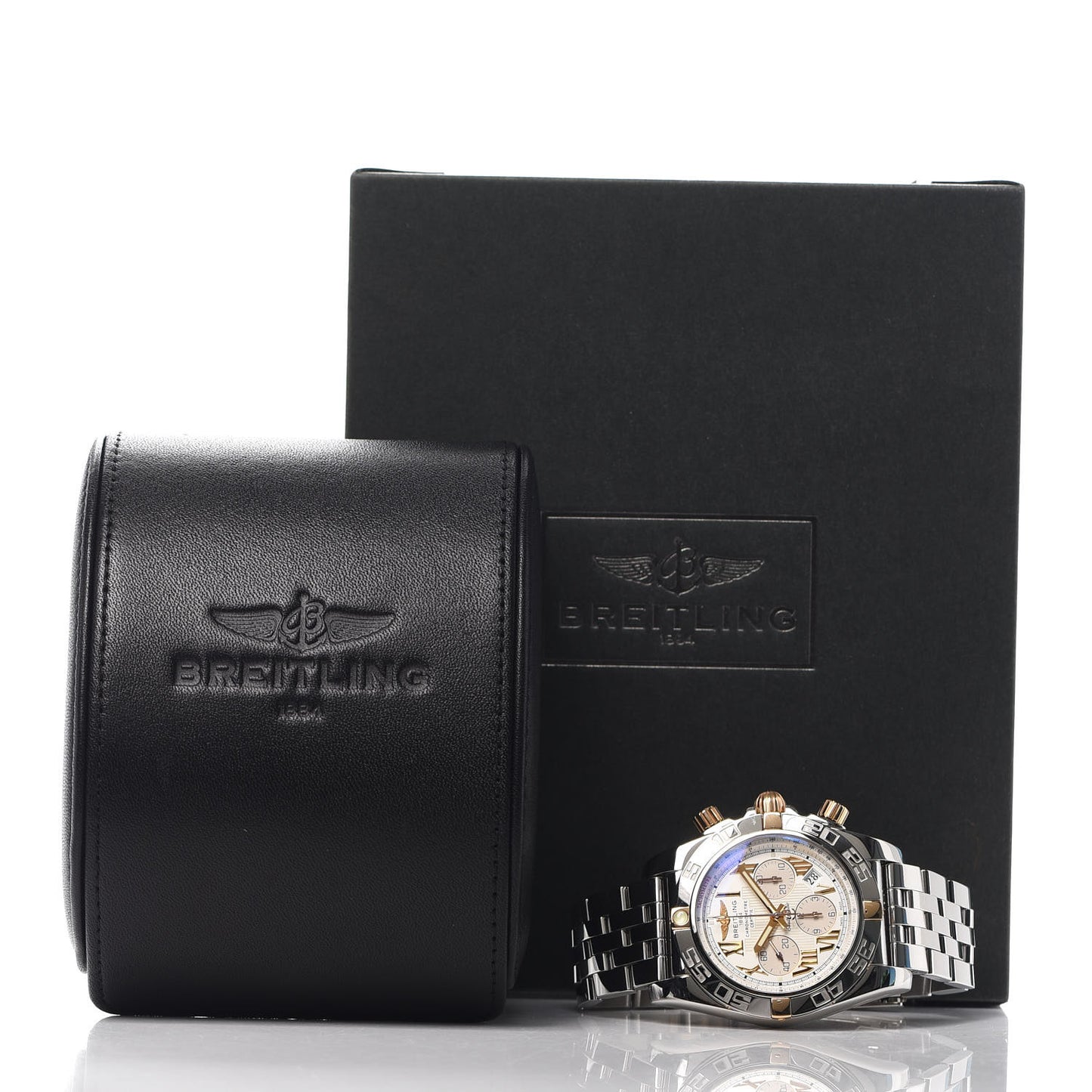 Stainless Steel 18K Rose Gold 44mm Chronomat Automatic Watch IB0110