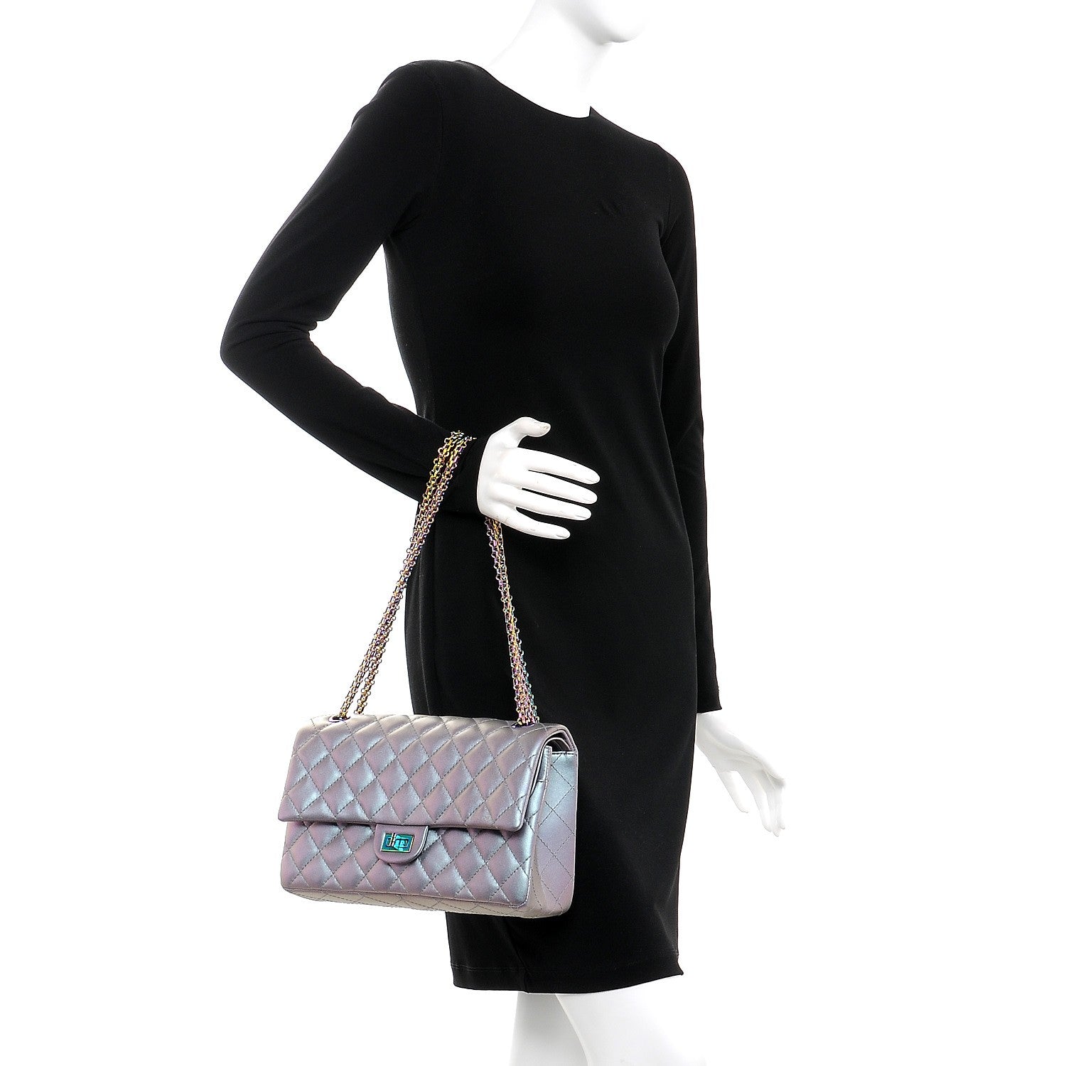 Chanel Iridescent Lambskin Quilted 2.55 Reissue 226 Flap Light Purple 3 of 9