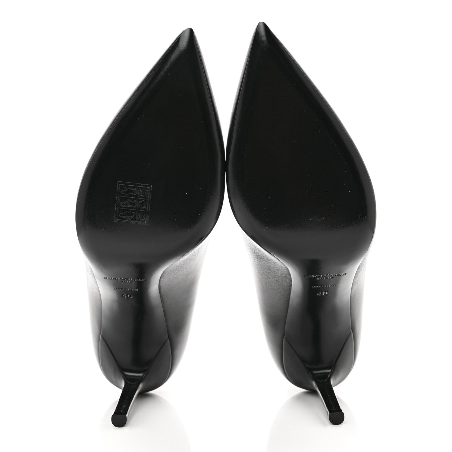 Saint Laurent Calfskin Anja 85 Pumps 40 Black 5 of 9