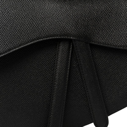 Christian Dior Grained Calfskin Saddle Bag Black 8 of 11
