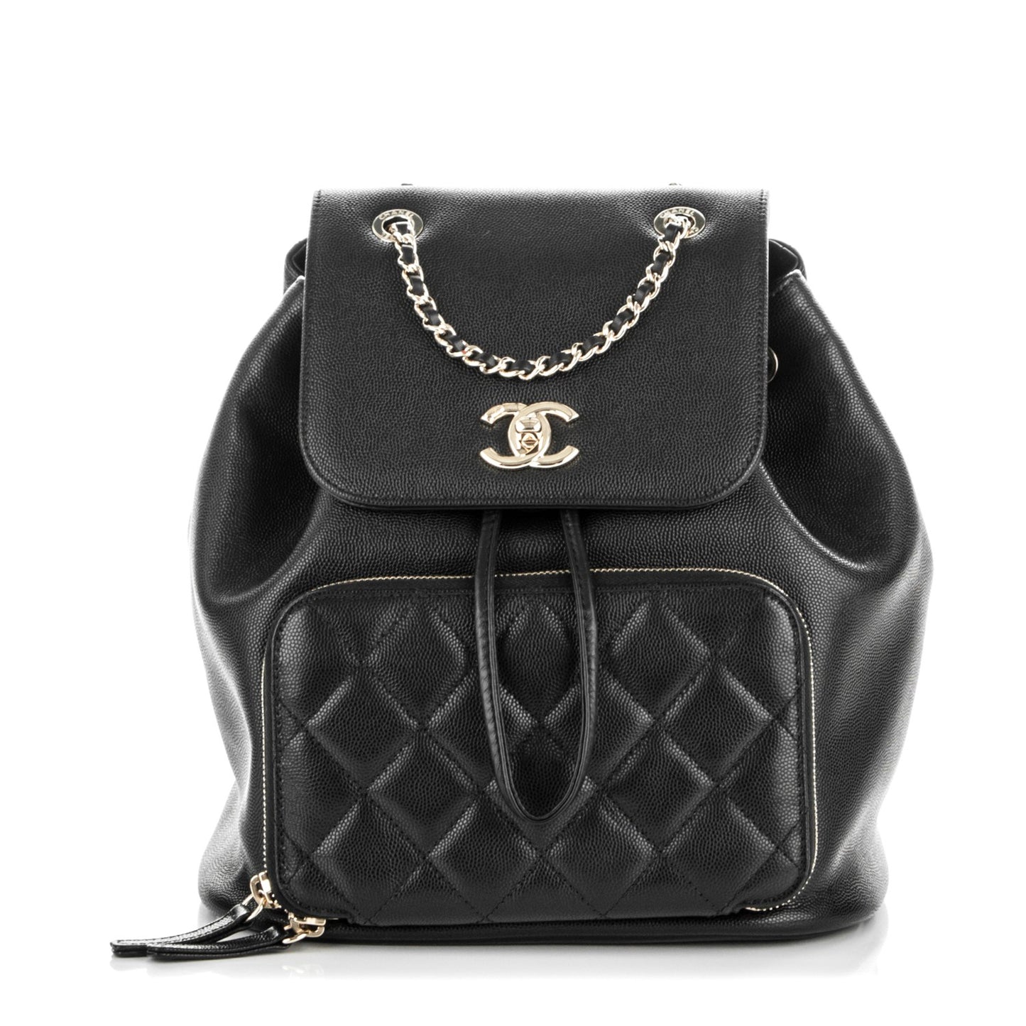 Caviar Quilted Business Affinity Backpack Black