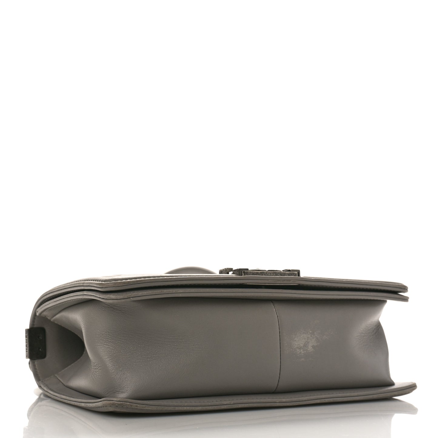 Lambskin Quilted Small Boy Flap Grey
