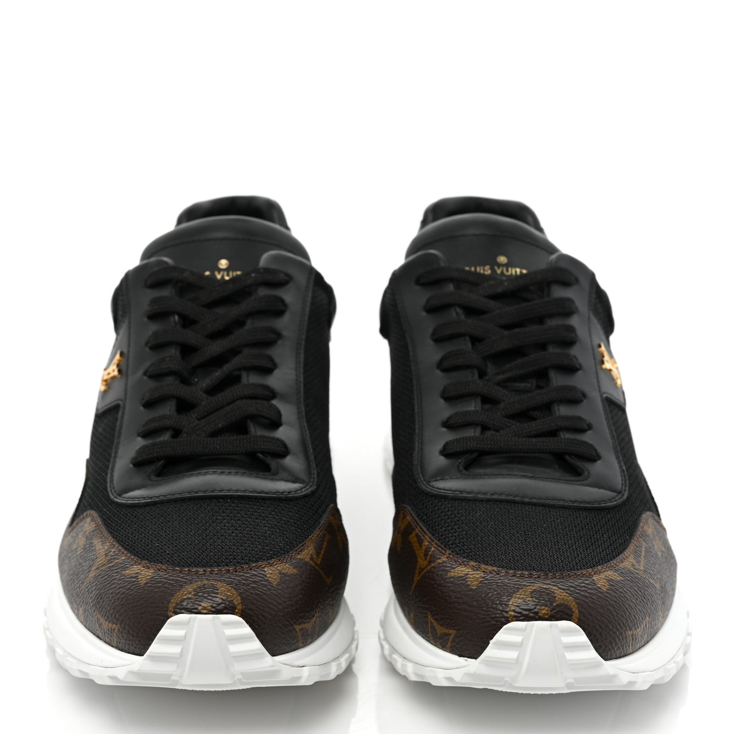 Monogram Mens Run Away Sneakers 10 Black