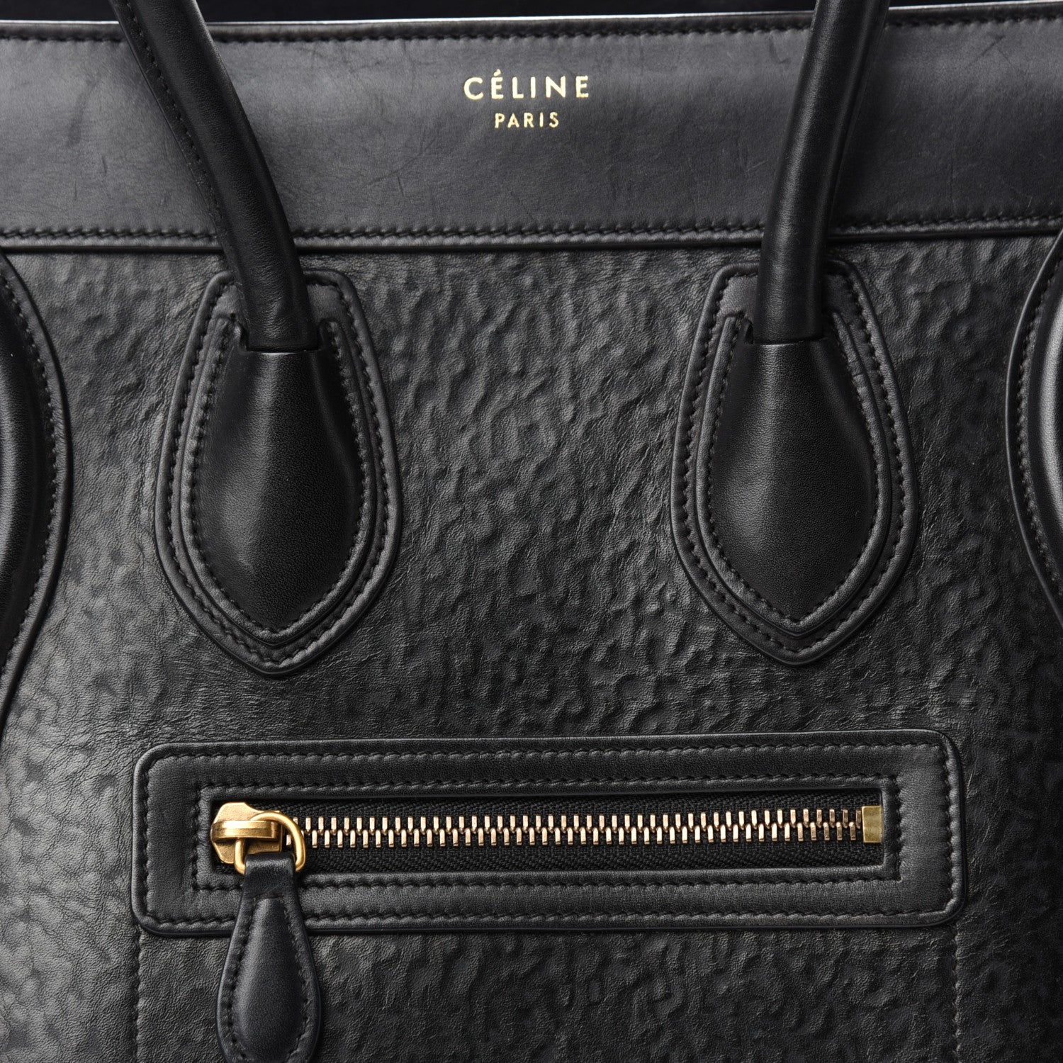 Celine Astrakhan Micro Luggage Black 10 of 10