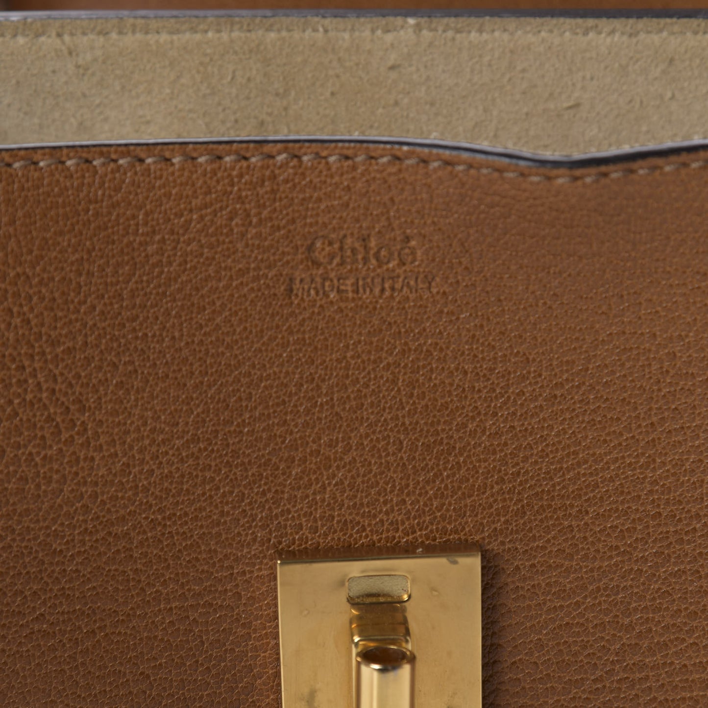 Grained Lambskin Mini Drew Shoulder Bag Caramel