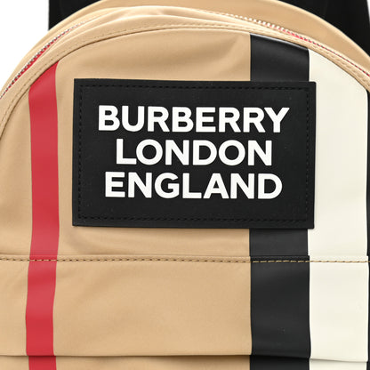 Burberry Econyl Logo Print Check Childrens Nico Backpack Archive Beige 7 of 10